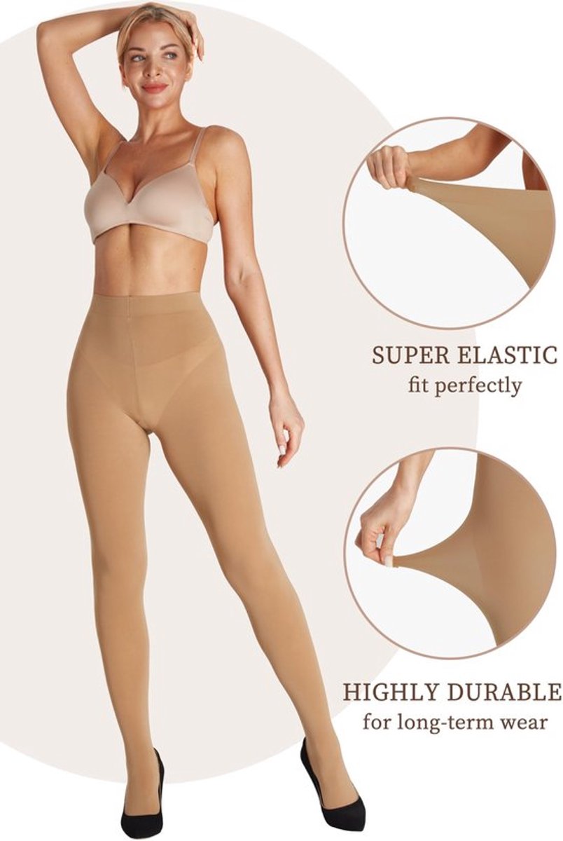 Panty 80D Hoge Taille - Ondoorzichtig - Zacht - Elastisch - Dames - 20+ Kleuren - Comfortabele Pasvorm - Kousen