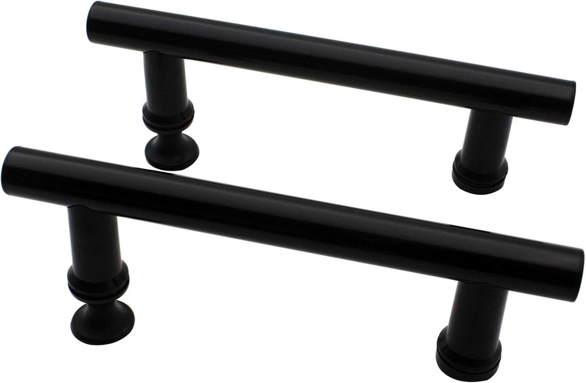 SnelShoppen - Zwarte Douche Deurhandgreep 2 Stuks Doucheknop Douche Deur Trekhandgreep Vervangingsonderdelen 145mm Gat tot Gat Glasdeur Handgreep (Zwa