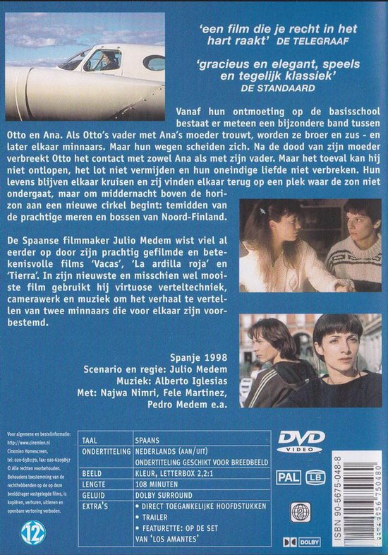 Filmcover met een close-up van twee vrouwen, met bovenaan de titel 'Los Amantes Del Circulo Polar' in grote letters.