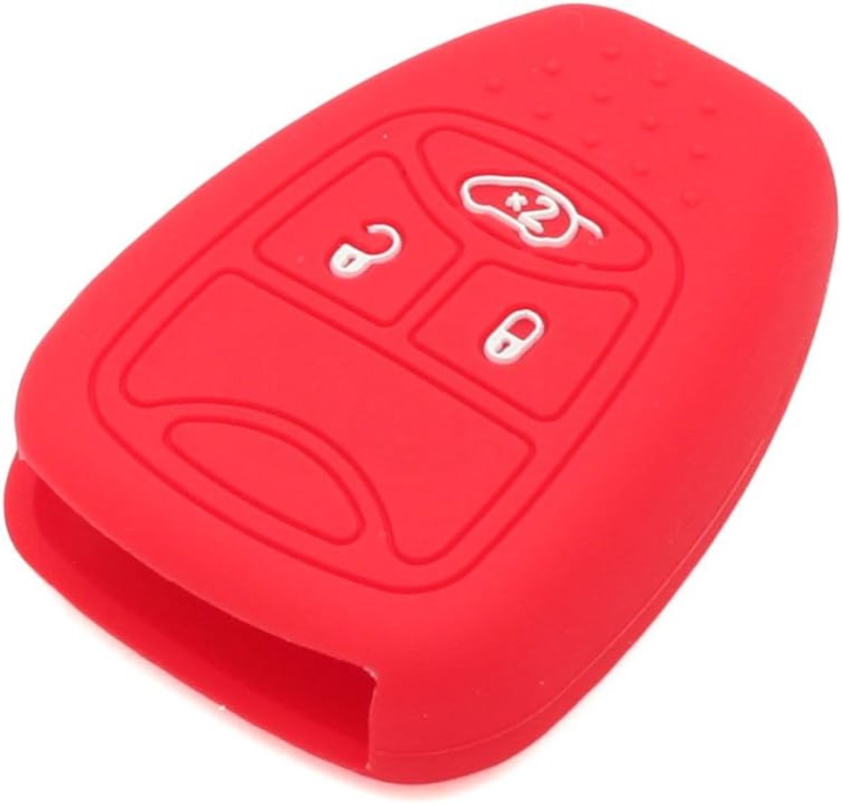 Silicone Cover Protector Case Skin Jacket Suitable for CHRYSLER DODGE JEEP Remote Key Fob CV4751 Red - ShopVlot