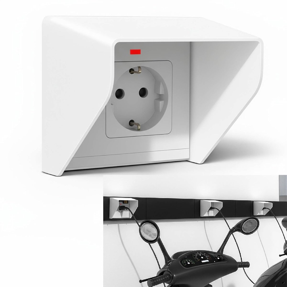 Weerbestendige Socket Covers voor Buiten, Zelfklevende Schakelcovers, Ideaal voor Badkamer en Tuin