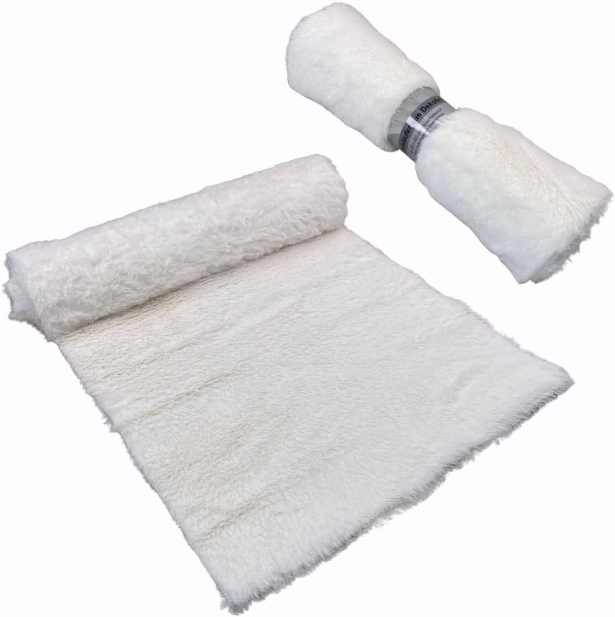 Fur Look Table Runner 28 x 200 cm, Fur Band, Fluffy Faux Fur Decorative Ribbon Available (White) - ShopVlot