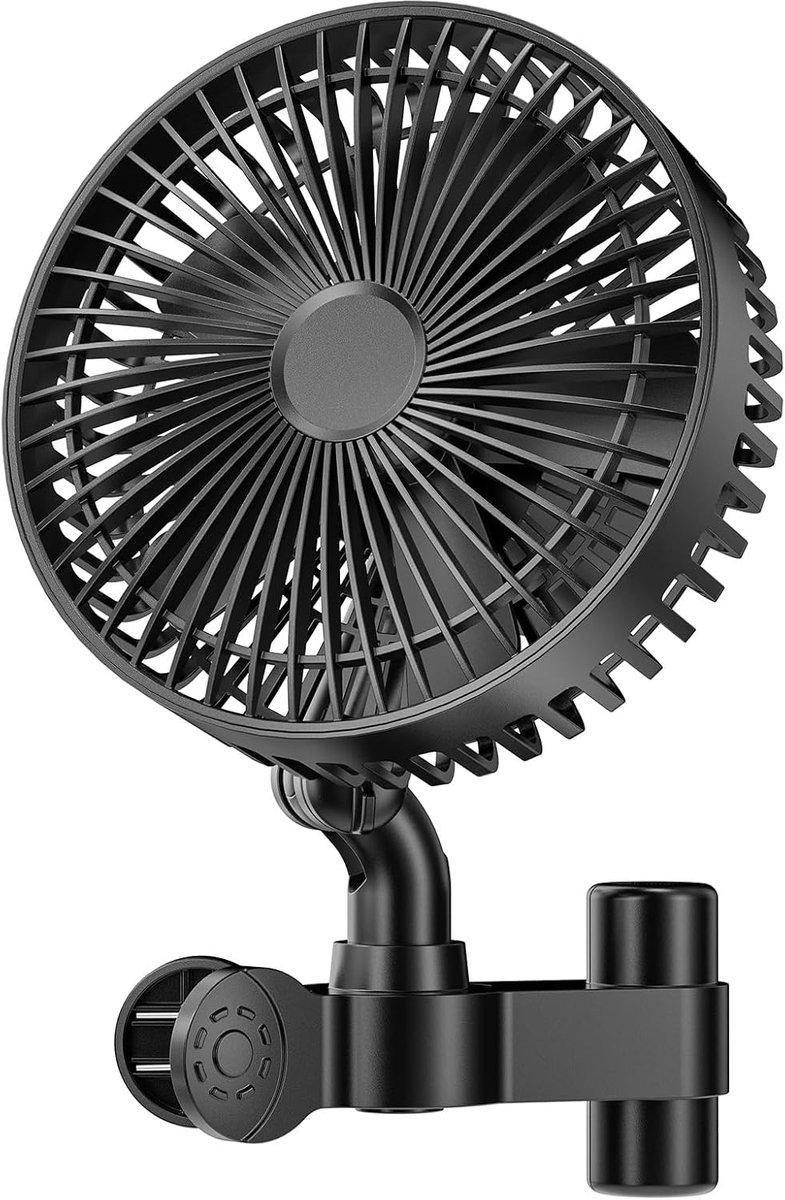 Grow Clip ventilator 7 inch, oscillerende ventilator met EC-motor, 10 W & 325 CFM, stille 32 dB klemventilator voor - ShopVlot
