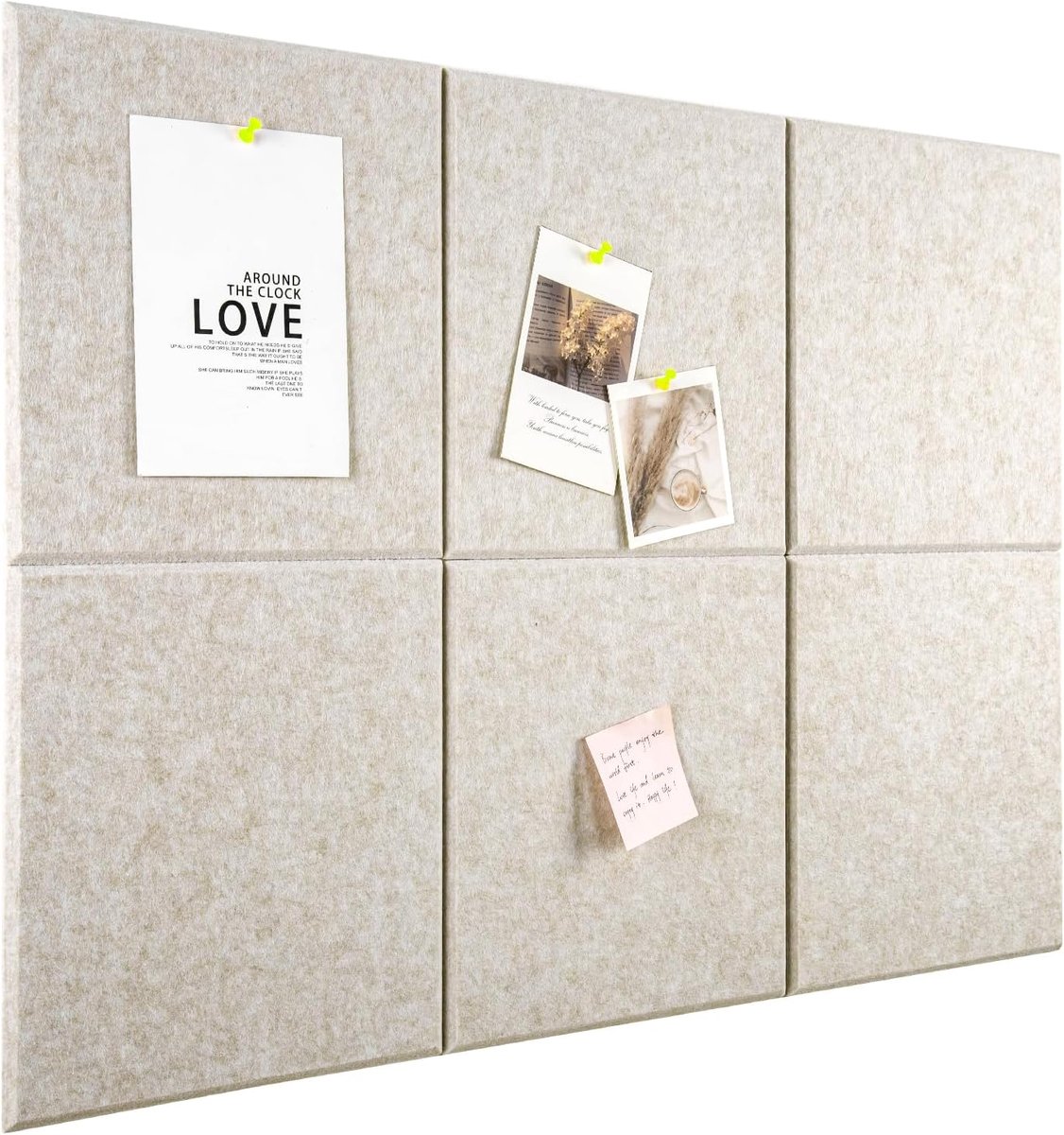 90 x 60 cm Modular Felt Pin Board, Pack of 6, Cork Alternative, Camel - ShopVlot