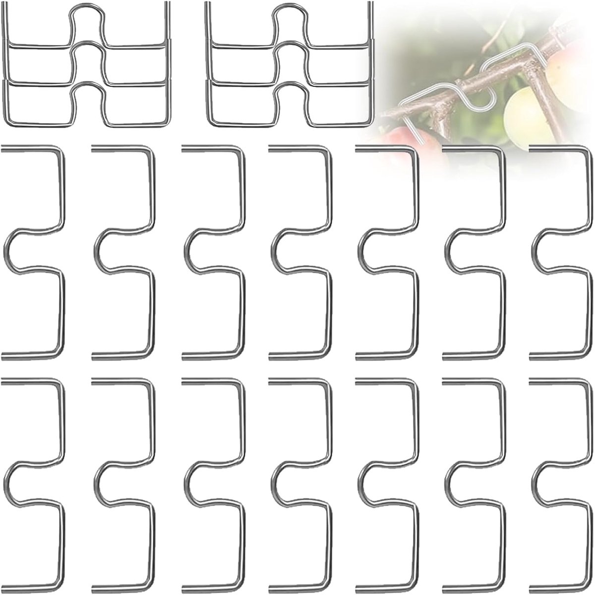 20 stuks takverdelers voor fruitbomen, 13 cm takkentrekker, metaal, M-vormige takverdeler, takverdeler voor - ShopVlot