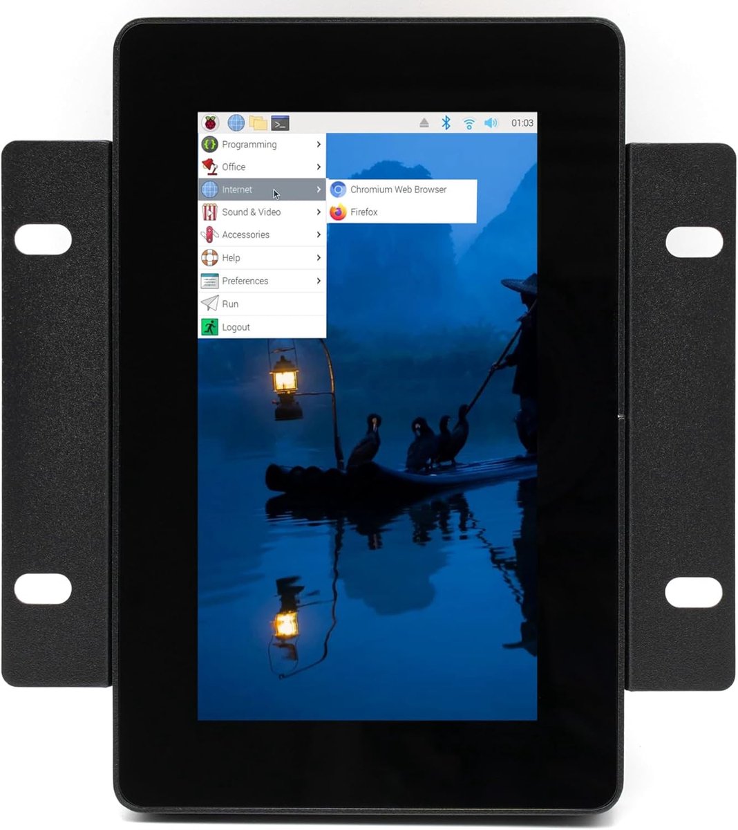 KKSB Panel Mount Case voor Raspberry Pi 5 & Official 5 "Display 2 - ShopVlot