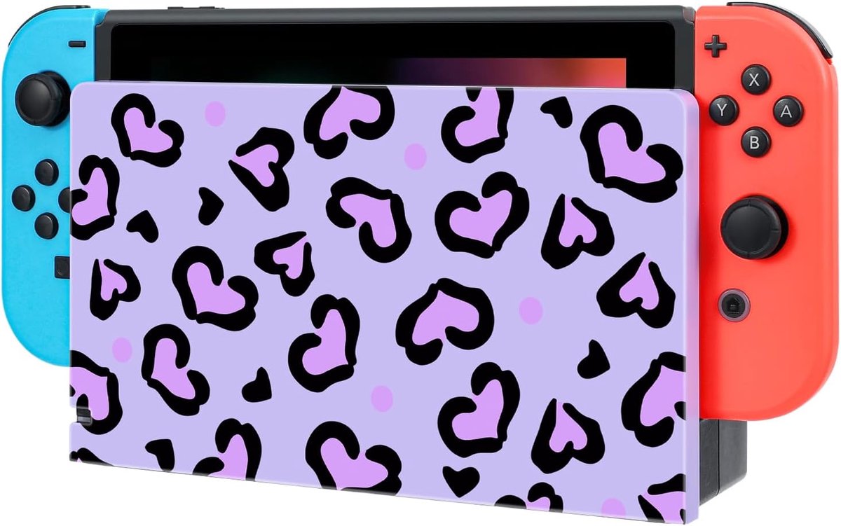 DLseego Protective Case Compatible with Switch Dockstation, Slim Heart Leopard Design Dust and Scratch Resistant Hard - ShopVlot