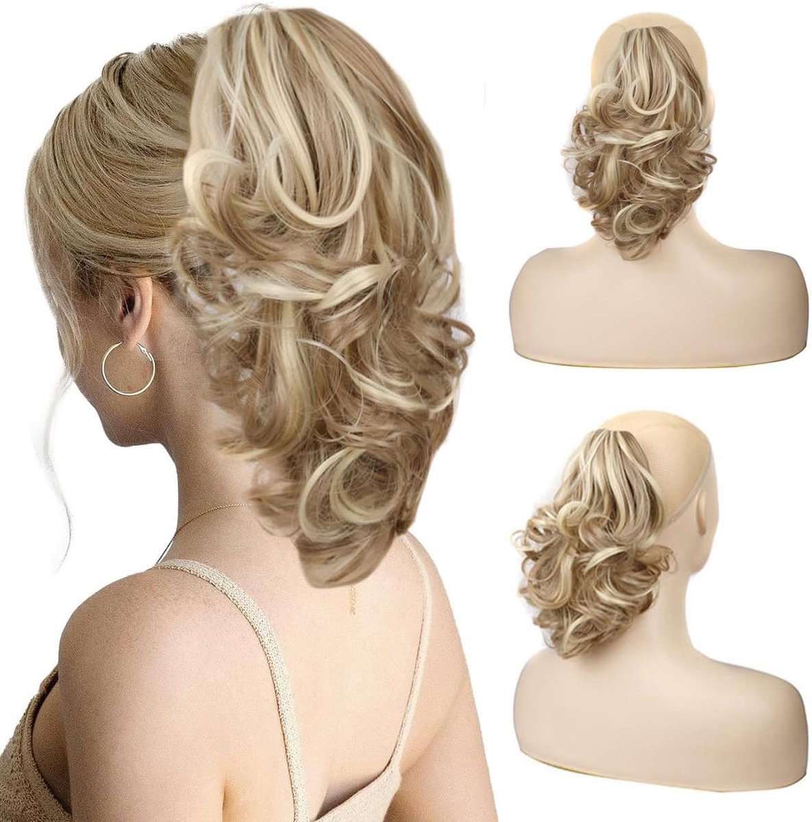 Ponytail Haarstuk Krullen Paardenstaart Extension Lang Golvend Haarverlenging Haarstukje Voor Dames Volumineuze Staart - ShopVlot