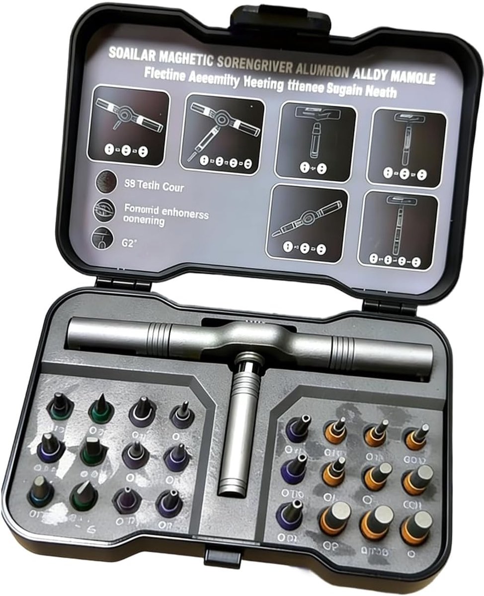 24-in-1 schroevendraaierset, magnetisch, ratelschroevendraaier, set schroevendraaiersets voor fietsgereedschap - ShopVlot