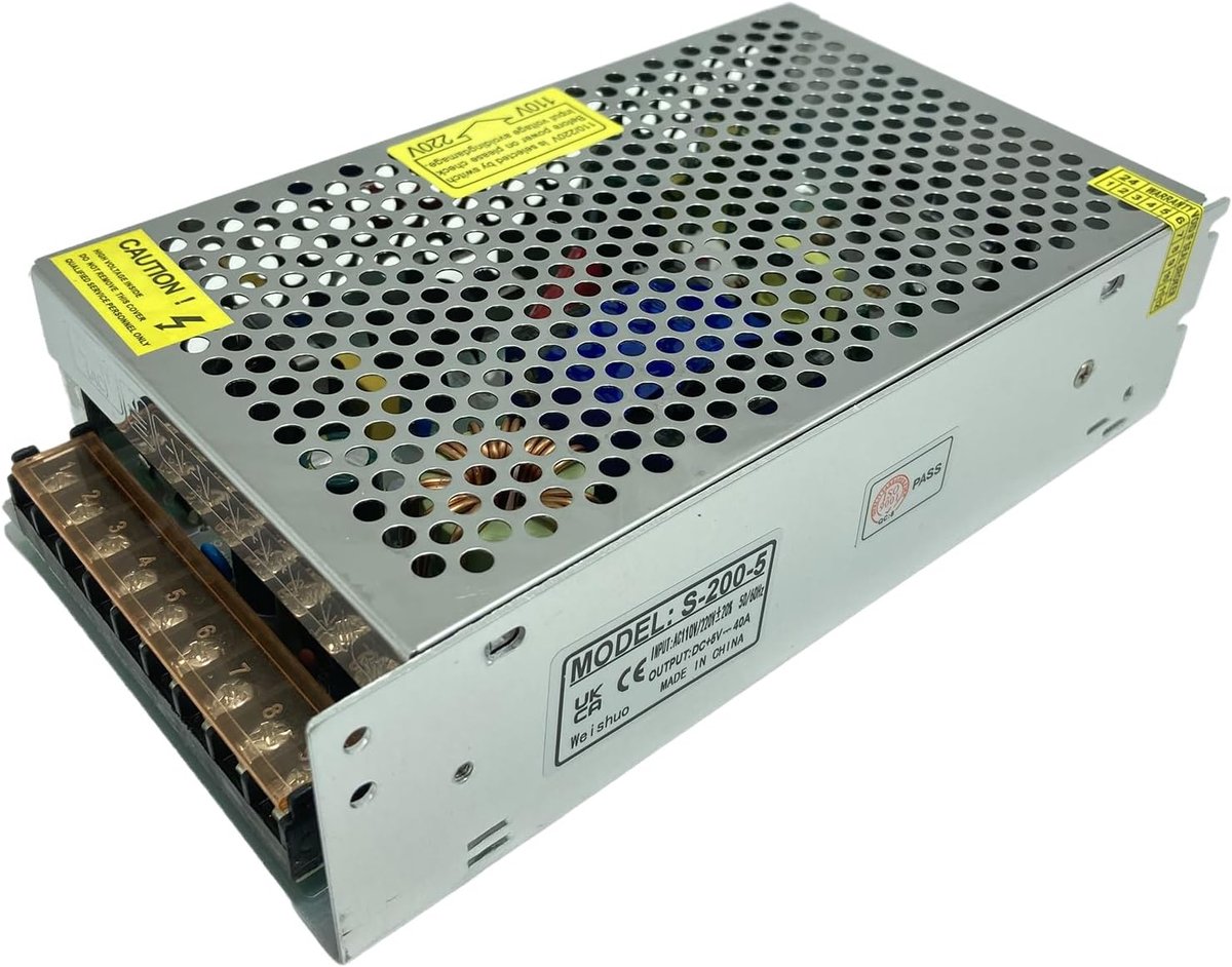 Universal Switching Power Supply, 5V 40A 200W, Adjustable Transformer, Overcurrent Protection, AC220V to DC, for - ShopVlot