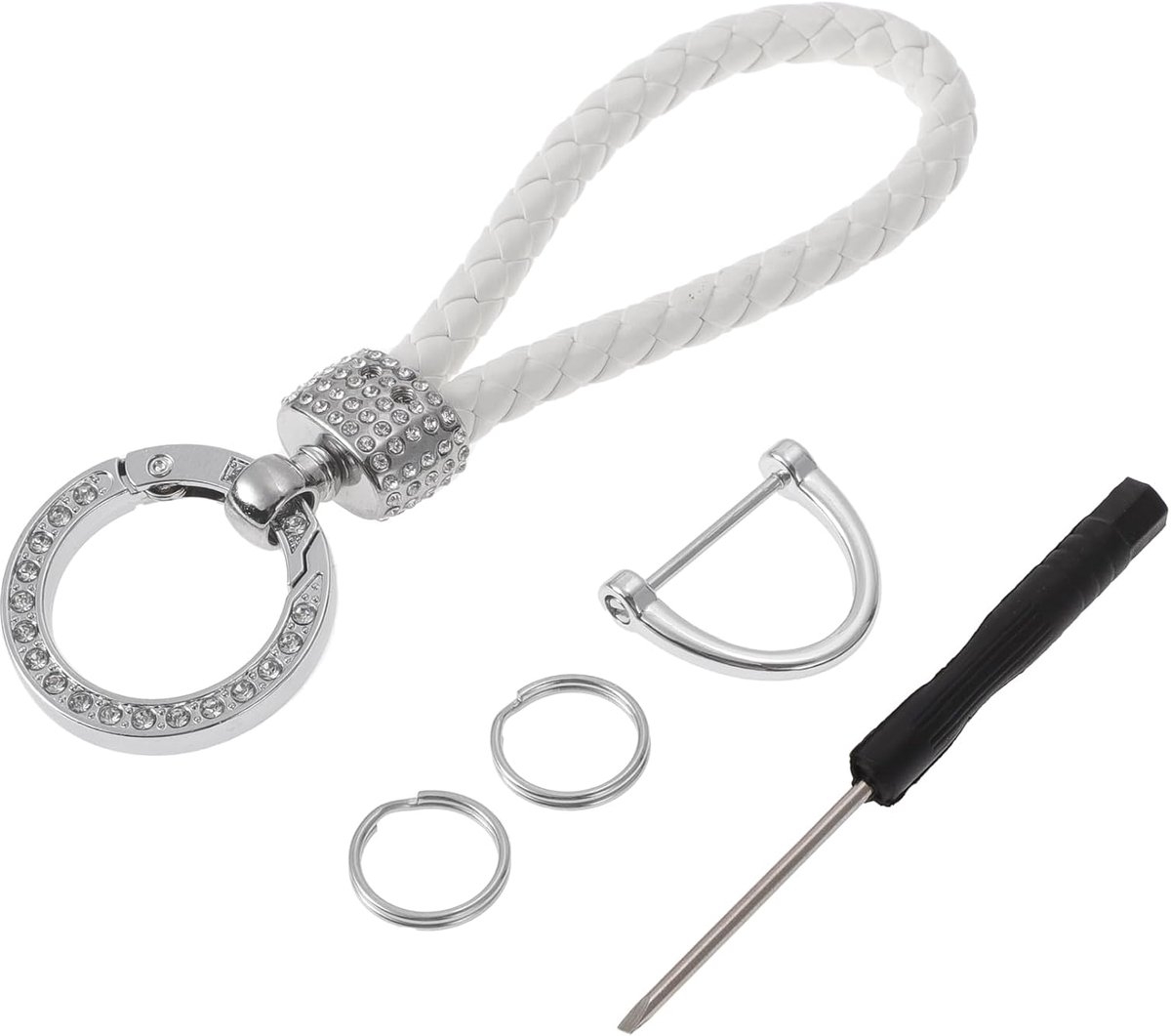 1 set universele autosleutelhanger, autosleutelhanger voor thuis voor vrouwen en mannen, met ring, duurzaam - ShopVlot