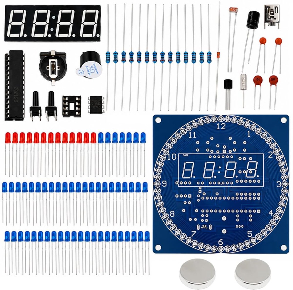 DIY elektronische klok kit DIY digitale timer kit D-A solderen met digitaal display kitt klok 60 seconden - ShopVlot