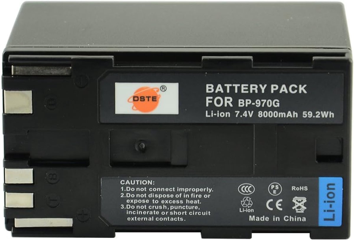 DSTE Replacement Battery Compatible with Canon BP-970G XLH1 XHG1 XHA1 XL2 XM2 XH G1S XH A1S XL H1S XL H1A XF305 XF300 - ShopVlot