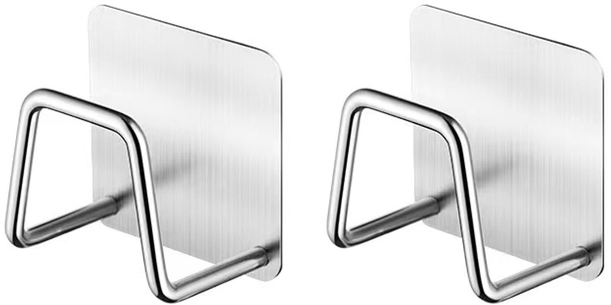 Wagoodter 2 stuks sponshouders voor keuken, keukenspoelbak, sponshouder, waterdichte haken, keukenaccessoires voor het - ShopVlot