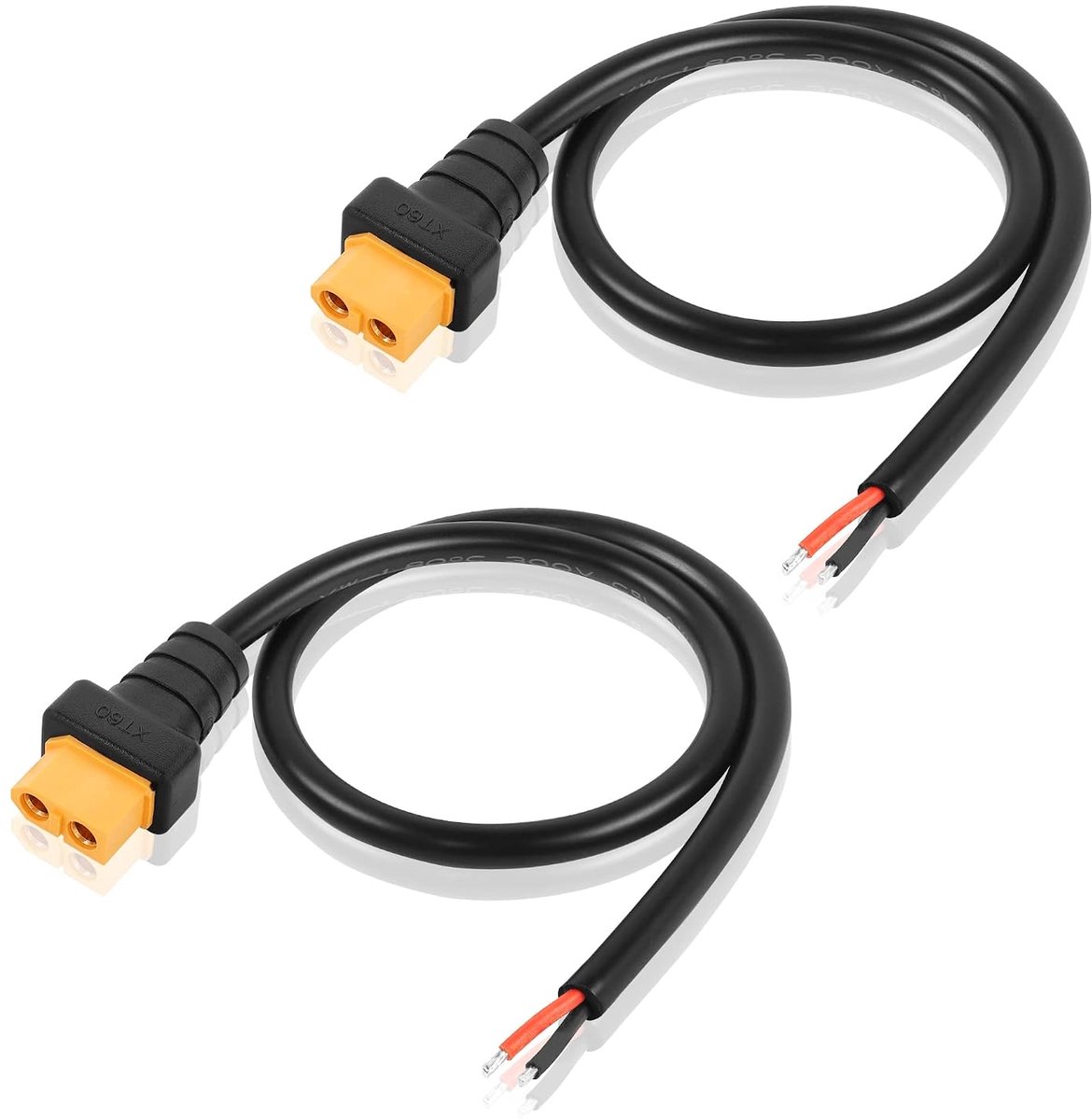 GINTOOYUN XT60 Power Pigtails cable 18AWG DC 24V XT60 plugs for opening the bare mains cable for balancing cars - ShopVlot