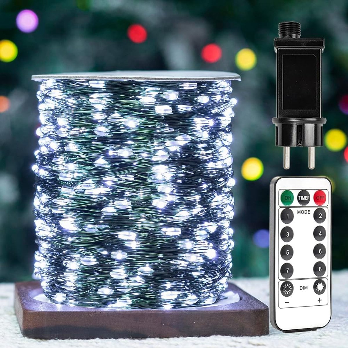 600 m 600 LED Fairy Lights Copper Wire Green Cold White Waterproof Outdoor Indoor with Remote Control 8 Modes for - ShopVlot