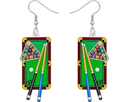 Acrylic Fun Bowling Ball Football Basketball Earrings Sports Game Dangling Novelty Jewelry for Women Sports Lovers - ShopVlot