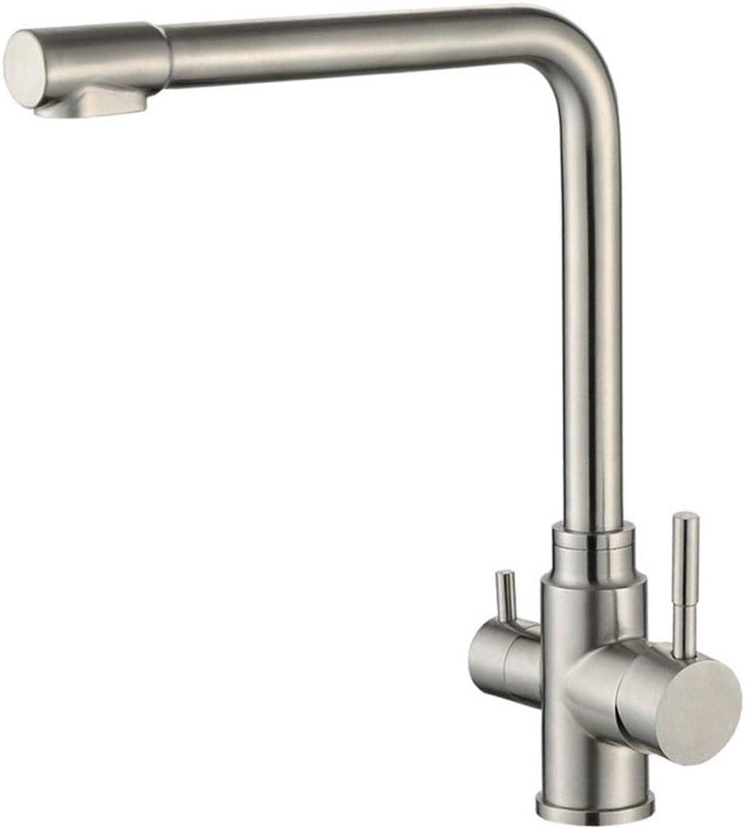 Keukenkraan RVS - 3-functie - Warm en koud water - Gemakkelijk te reinigen - ShopVlot