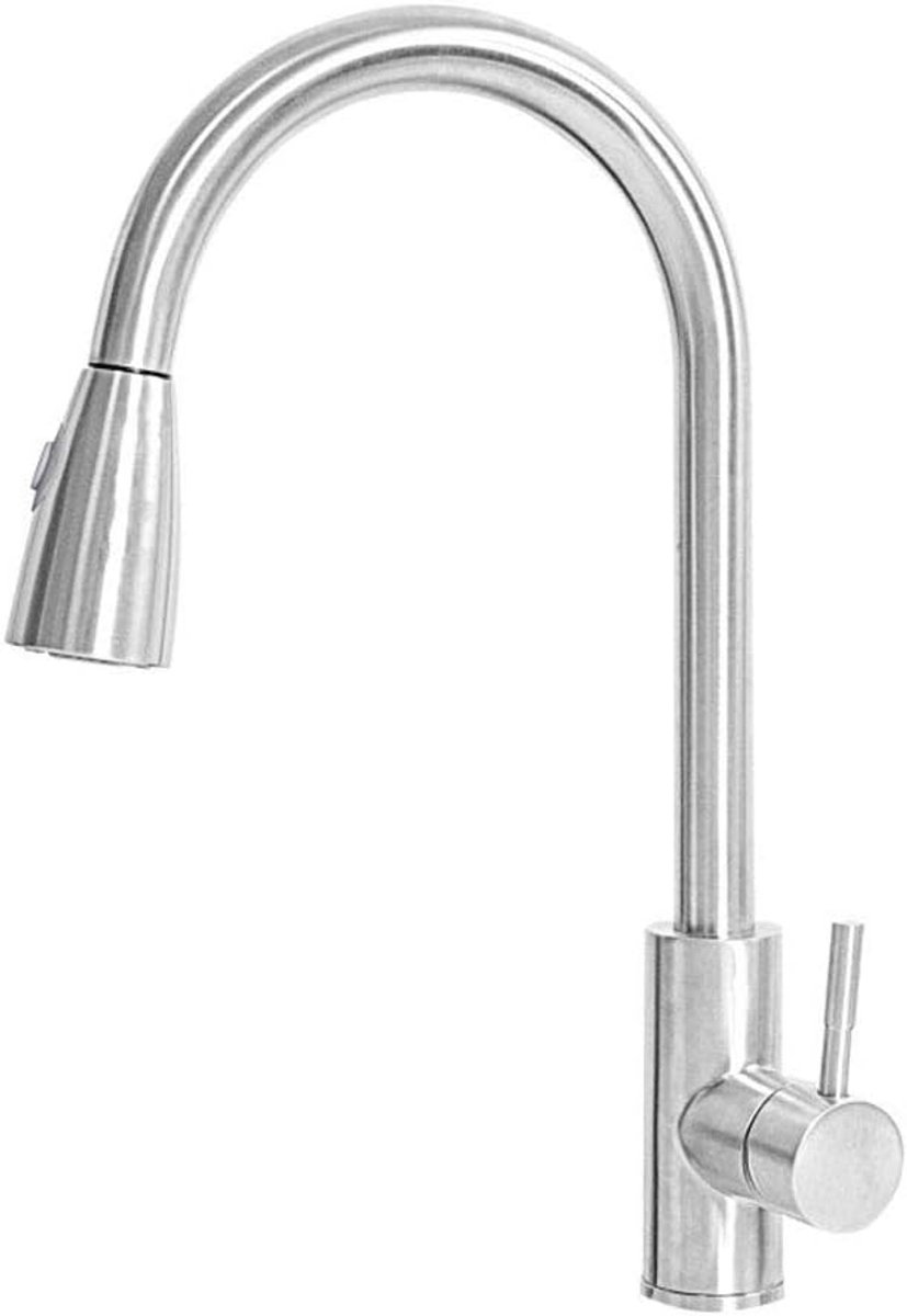 Keuken Pull-Out Kraan - Stainless Steel - Telescopische Rotating Kraan - Gemakkelijk te gebruiken - ShopVlot