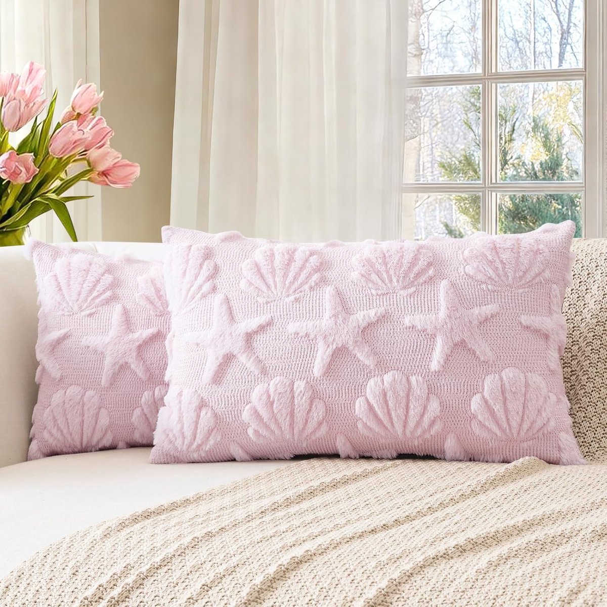Kussenslopen 30 x 50 cm - kort wollig fluweel - zachte stof - stijlvol voor bank en slaapkamer - ShopVlot