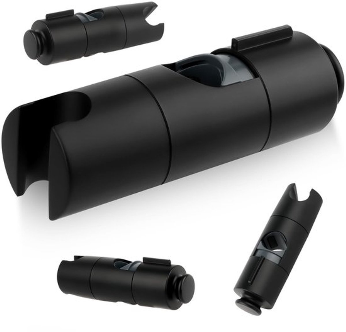 Verstelbare douchehouder voor handdouche - Zwart, 18-25 mm
