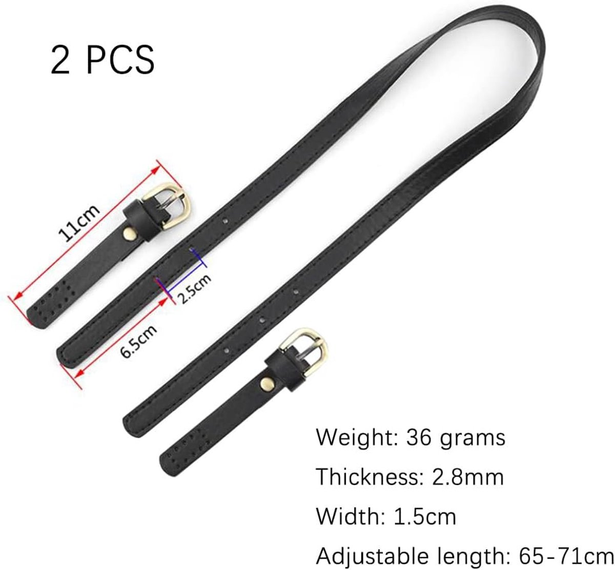 Schoudertas Harnas - Verstelbaar PU Leer - Met Buckle - Perfect voor Handtassen - ShopVlot