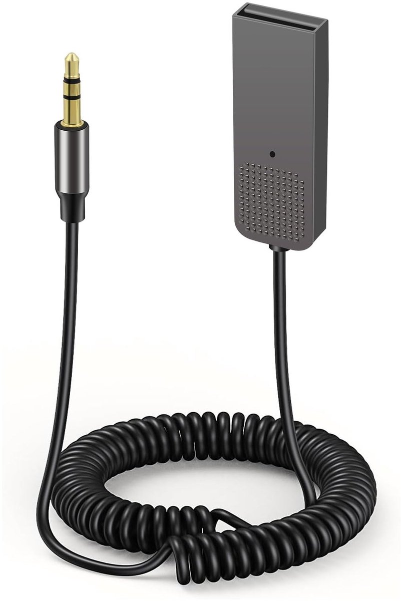Solidchoice - Bluetooth 5.2 Car AUX Adapter met Microfoon