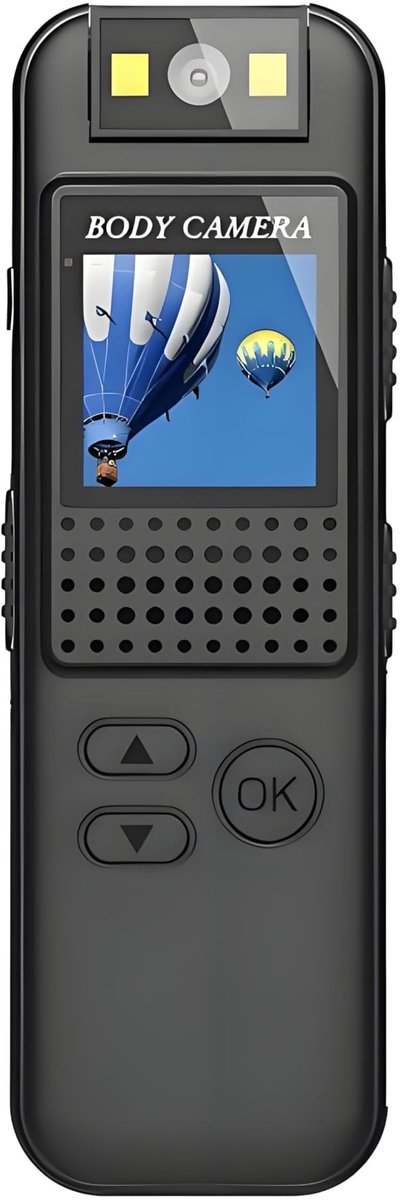 Solidchoice - Mini Bodycamera met 180° Roterende Lens en Magnetische Clip