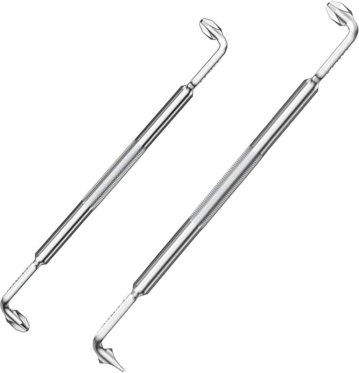 hoekschroevendraaier set 175 mm en 130 mm - dubbelzijdig - magnetisch - ideaal voor krappe ruimtes - ShopVlot
