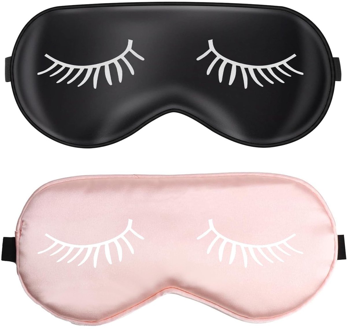 Solidchoice - Set van 2 Zachte Slaapmaskers voor Volwassenen, Lichtblokkerend