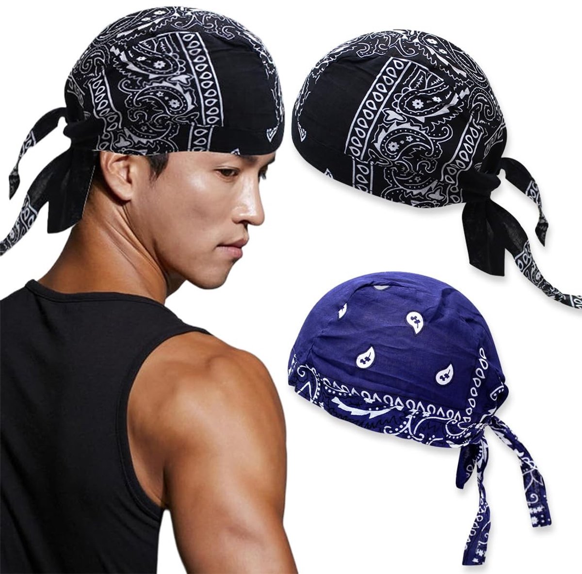 Solidchoice - Set van 2 Ademend Bandana's voor Sport en Activiteiten