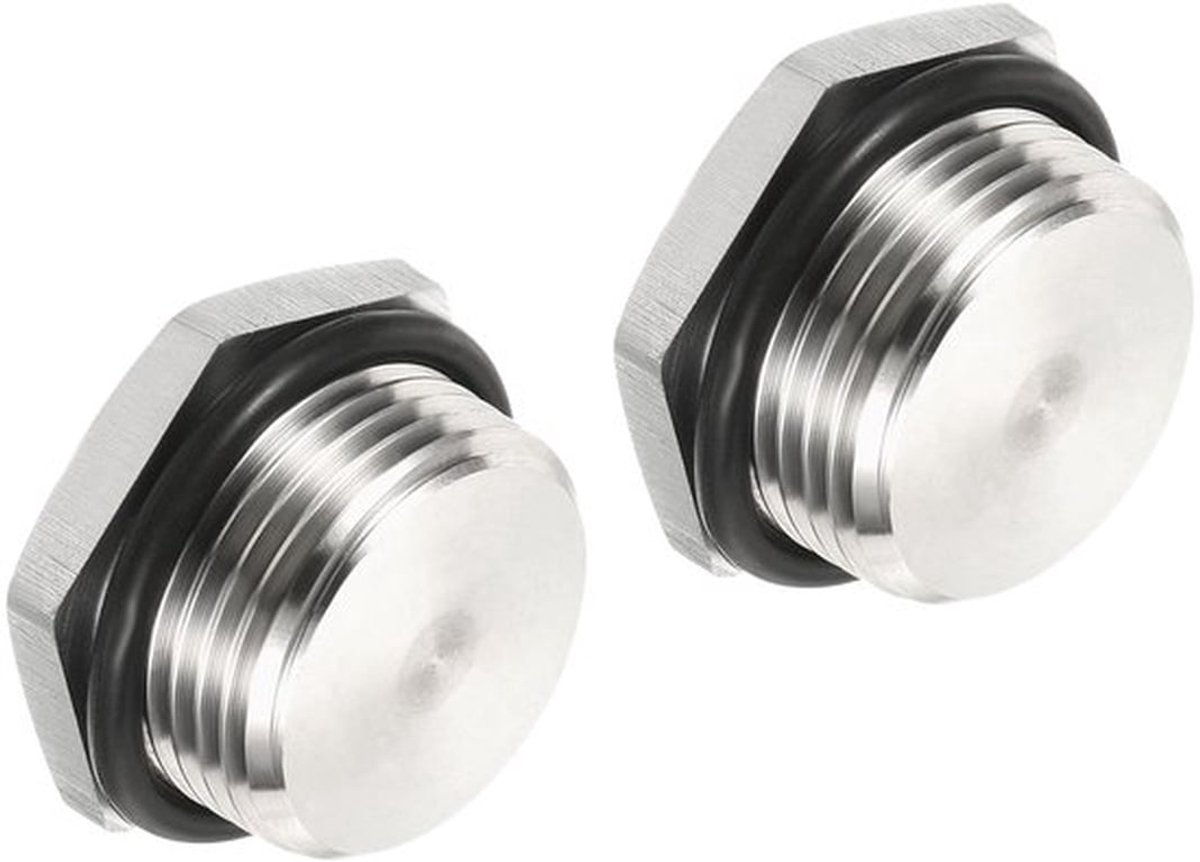 3/4 NPT Mannenplug - Waterdichte 304 RVS Hex Hoofd Fitting met Rubber Ring