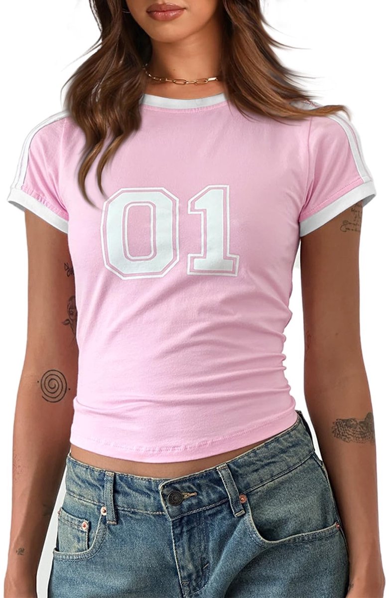 Solidchoice - Dames Basic Crop Tops met Korte Mouwen