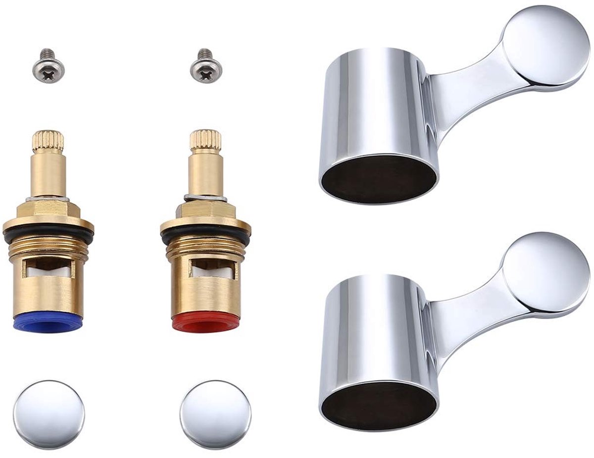 Solidchoice - Kranenventielen met Metalen Handgrepen voor Keuken en Badkamer