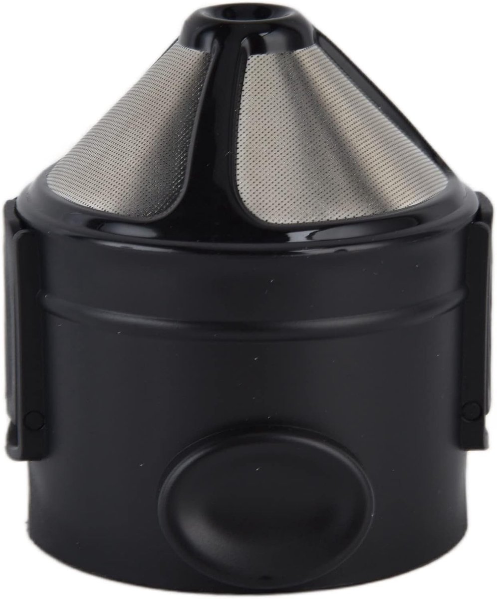 Koffiefilter - Zwart - 7,5 x 6,5 cm - Herbruikbare Roestvrijstalen Koffiefilter met Dubbel Mesh - Voor Koffieliefhebbers