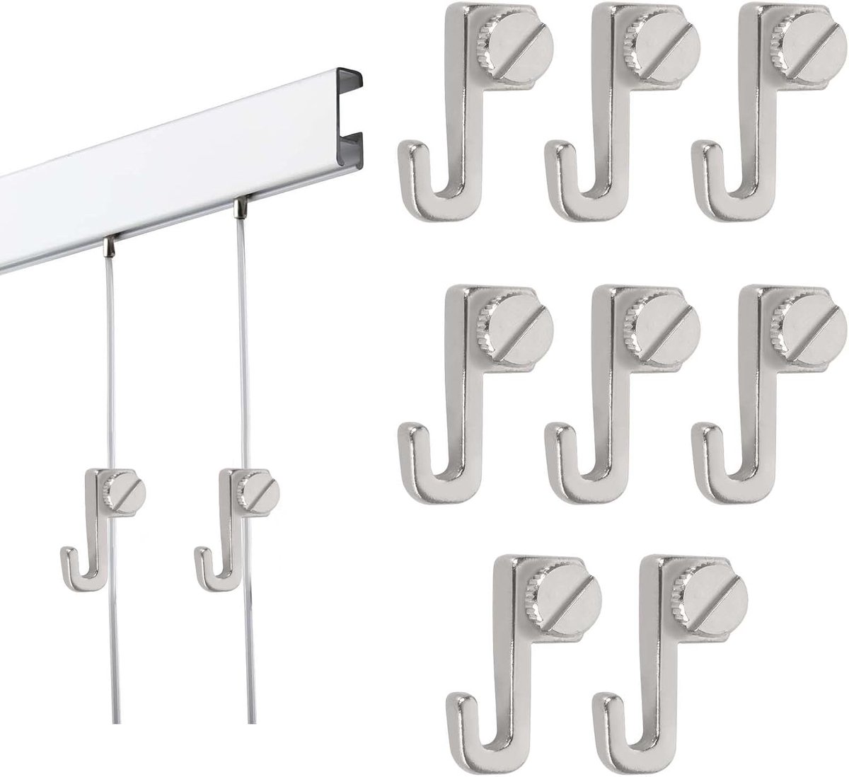 Mini fotohaken pack van 10 - stevige zinklegering - roestvrij metalen haken - ideaal voor het ophangen van foto's - ShopVlot