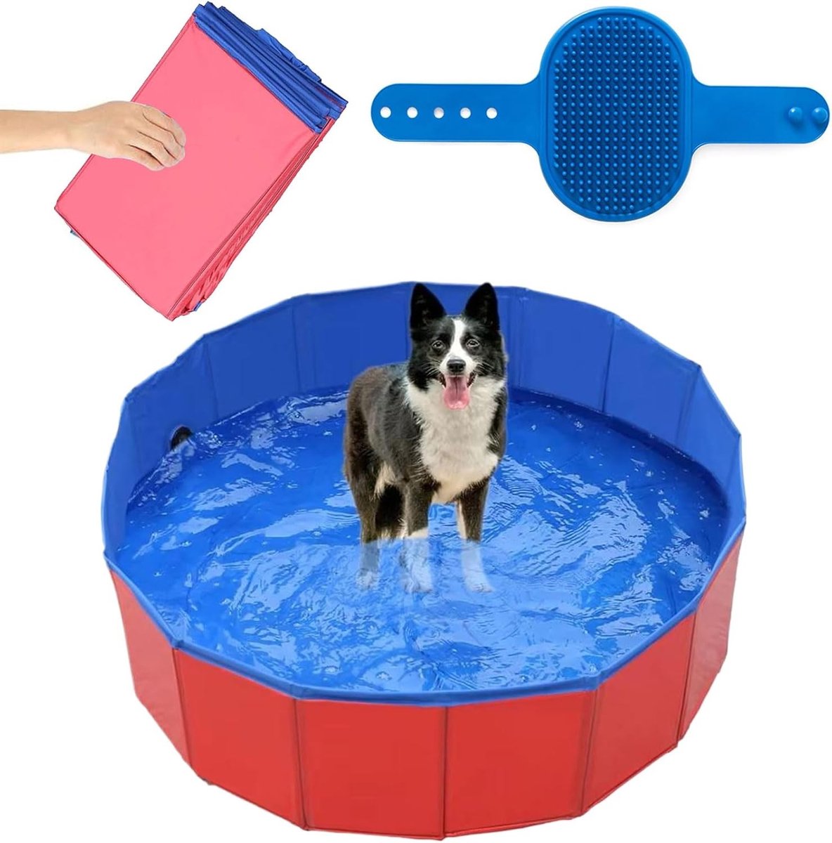 Opvouwbaar Hondenzwembad - Blauw - 60 x 20 cm - PVC - Voor Honden tot 15 kg