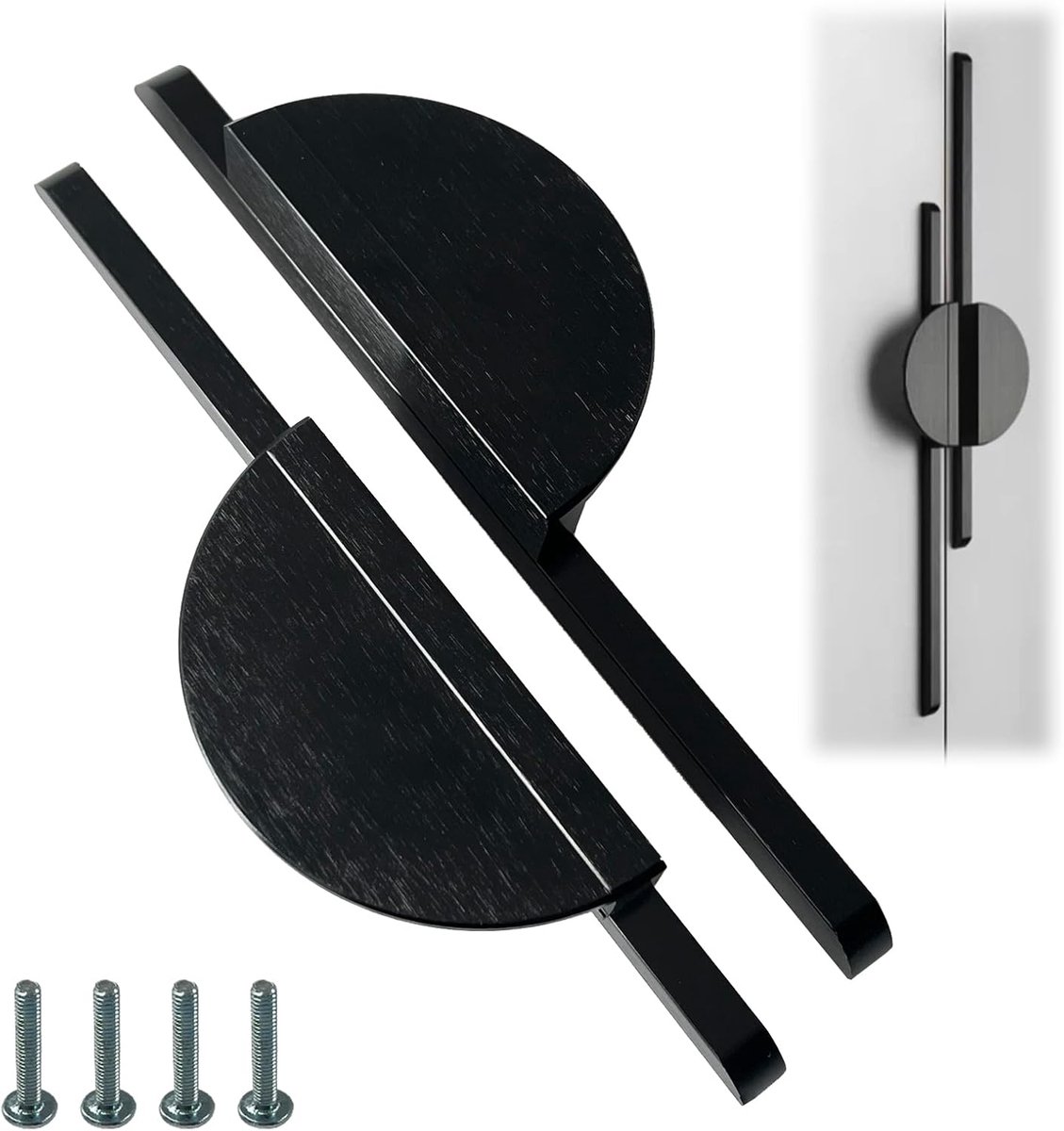 Keukenladenhandgrepen 160mm - zwarte aluminium greep - duurzaam en elegant - geschikt voor kasten - ShopVlot
