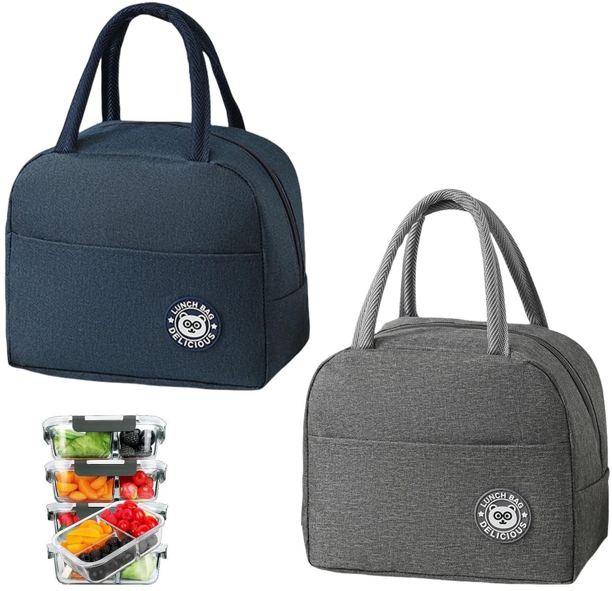 Solidchoice - Set van 2 Mini Koeltassen voor Reizen en Picnics