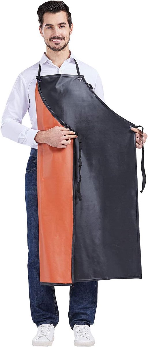 Waterdichte schort voor mannen en vrouwen - olie- en waterdicht - ideaal voor de slagerij - ShopVlot