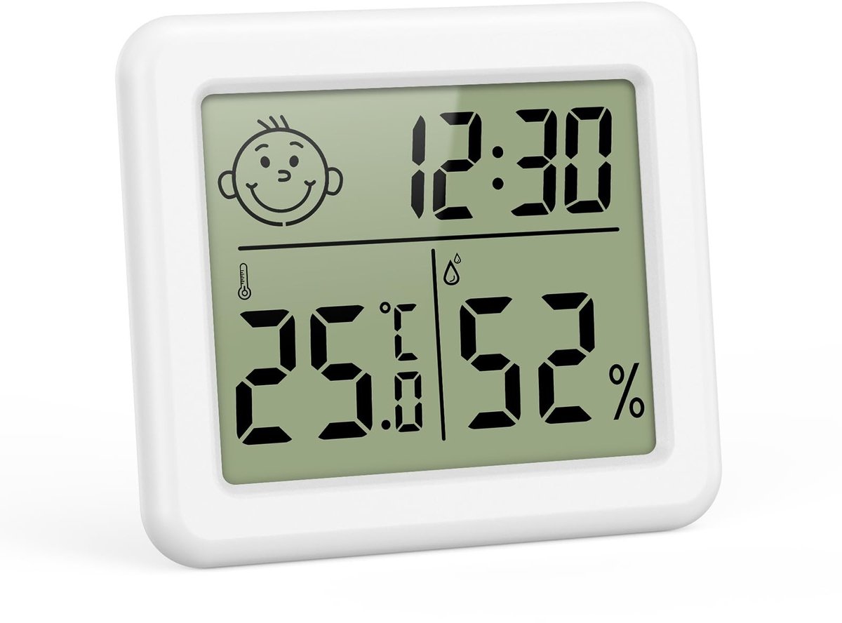 Solidchoice - Digitale Thermometer en Hygrometer met Tijdweergave