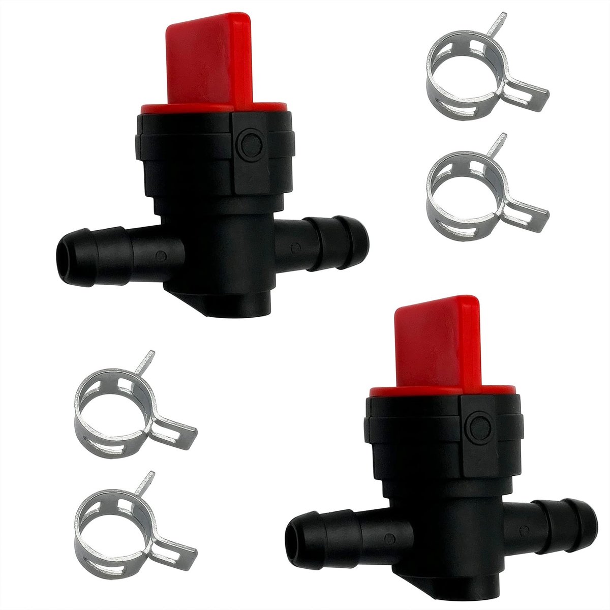 Solidchoice - Set van 2 Universele Brandstoftoevoerstopkranen 1/4"
