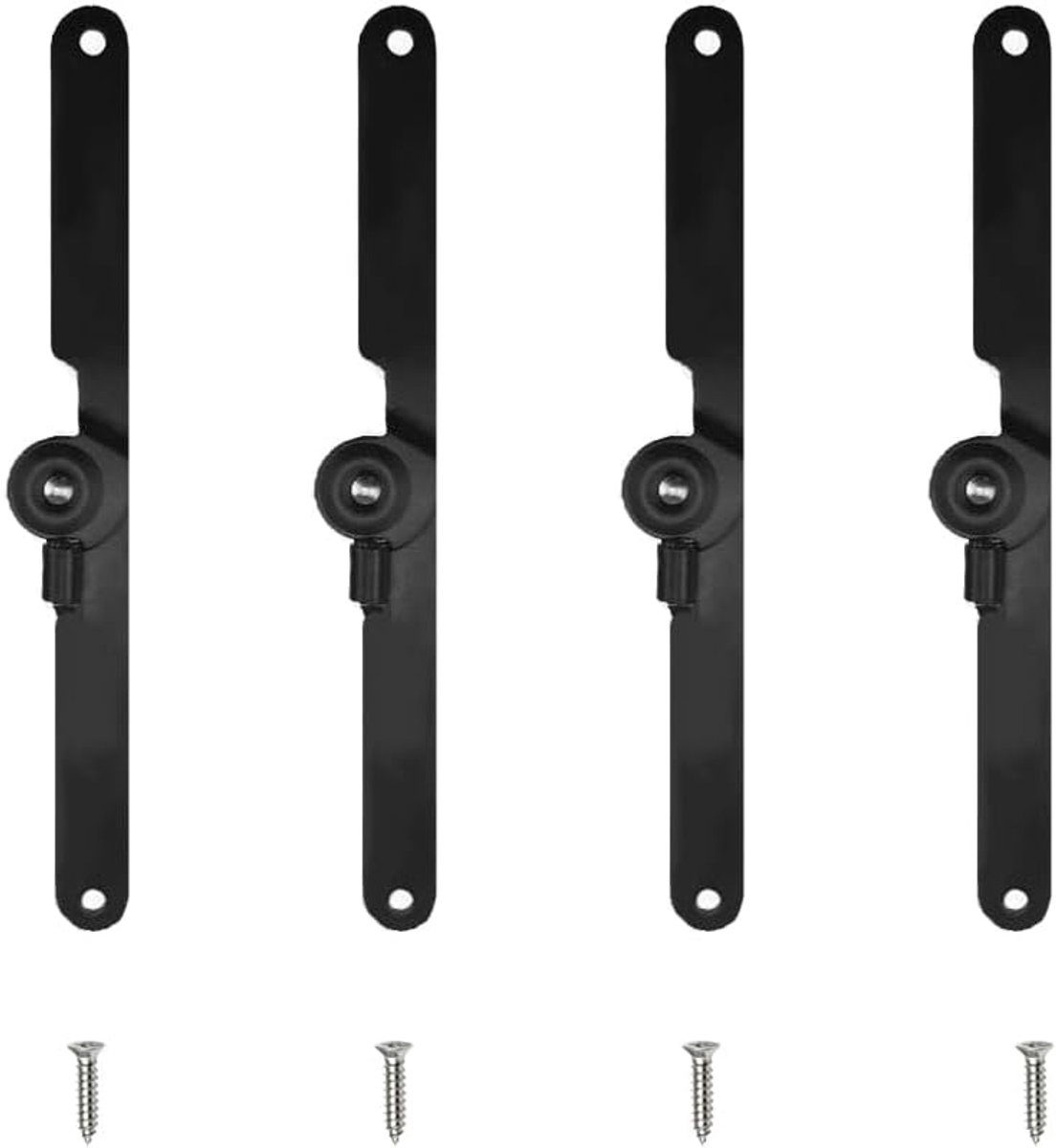 Deurhinge 4 Stuks - Zwart - Robuuste ijzeren constructie - Geschikt voor meubels - ShopVlot