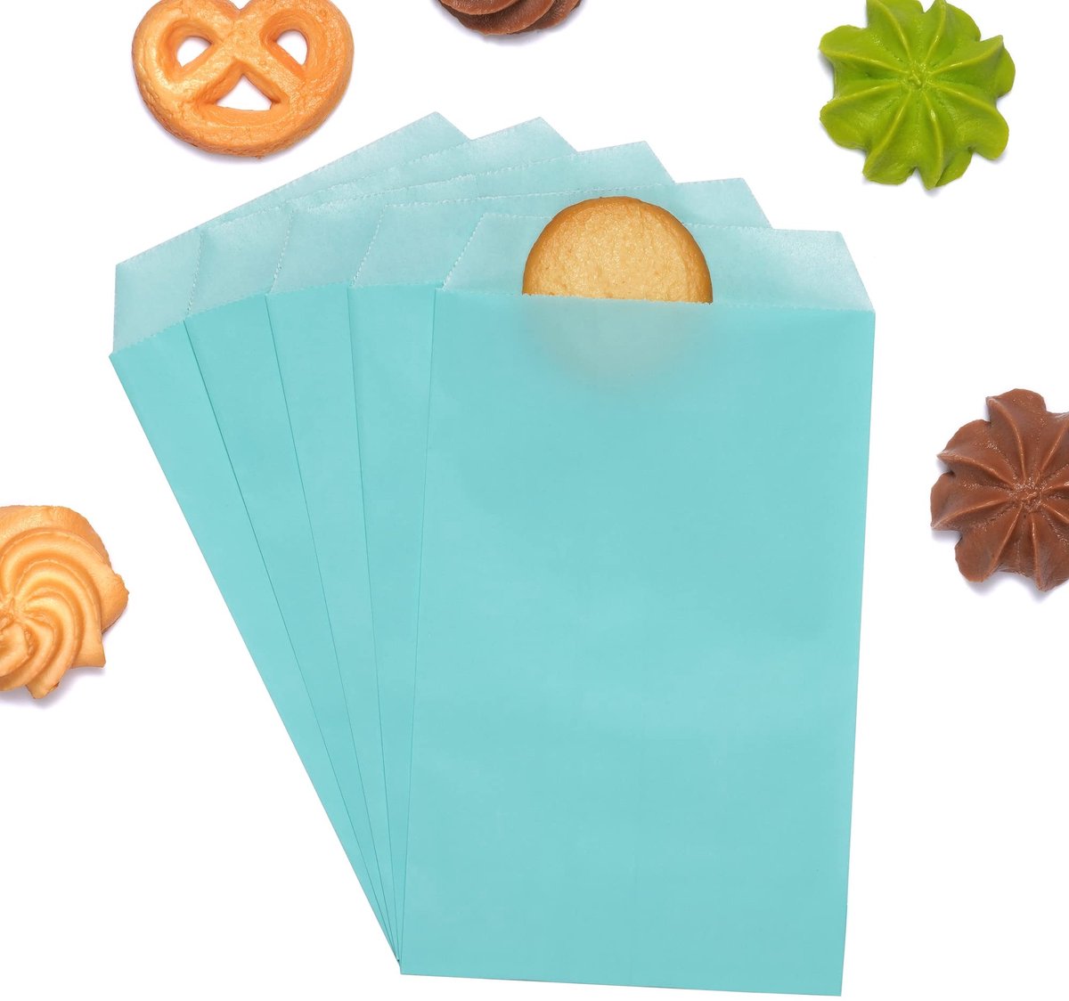 Solidchoice - 100 Stuks Medium Glassine Papieren Zakjes 10 x 15.2 cm voor Verpakking