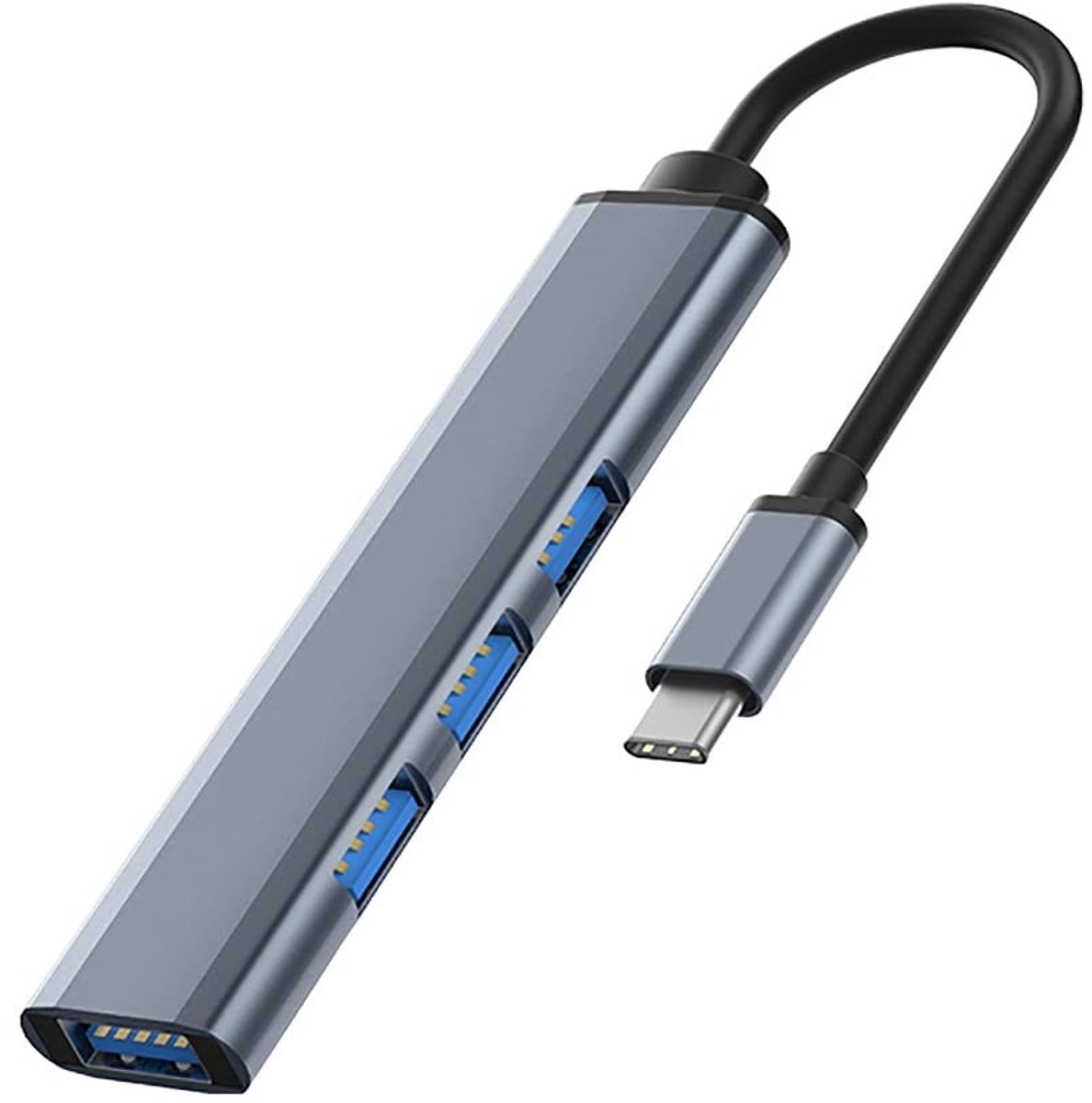 Solidchoice - 4-in-1 USB C Hub met 1 USB 3.0 en 3 USB 2.0 Poorten