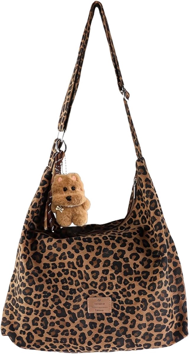 Tote bag grote mode luipaard schoudertas - verstelbare schouderband - grote capaciteit - ideaal voor shoppen - ShopVlot