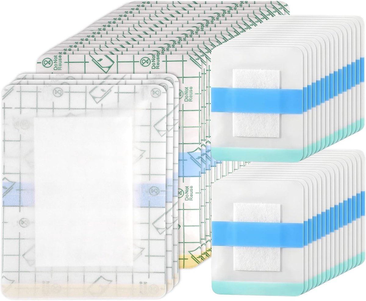 Douchepleister waterdicht 50 stuks - 6x7cm en 10x13cm - zelfklevend - ideaal voor douchen en sporten - ShopVlot