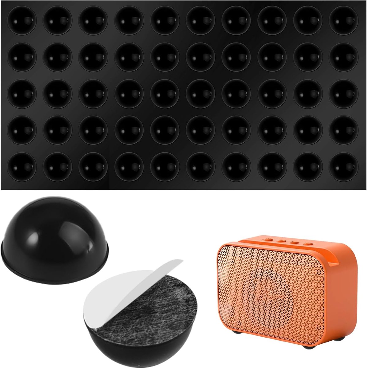 Rubberen voetjes 18 x 10 mm - zelfklevend - zwart - bescherming voor meubels en apparaten - ShopVlot
