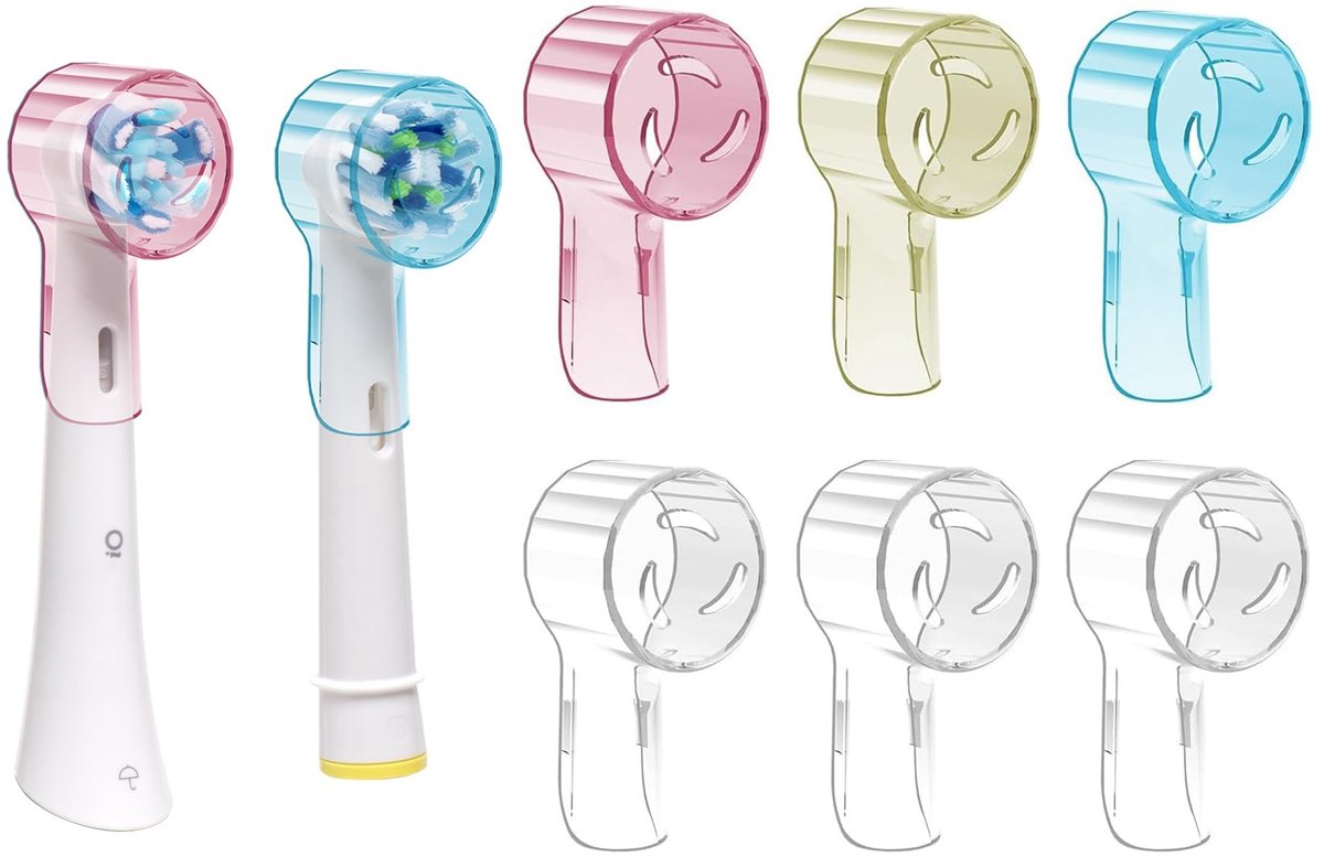 Solidchoice - Set van 6 Multikleurige Beschermkappen voor Tandenborstelkoppen