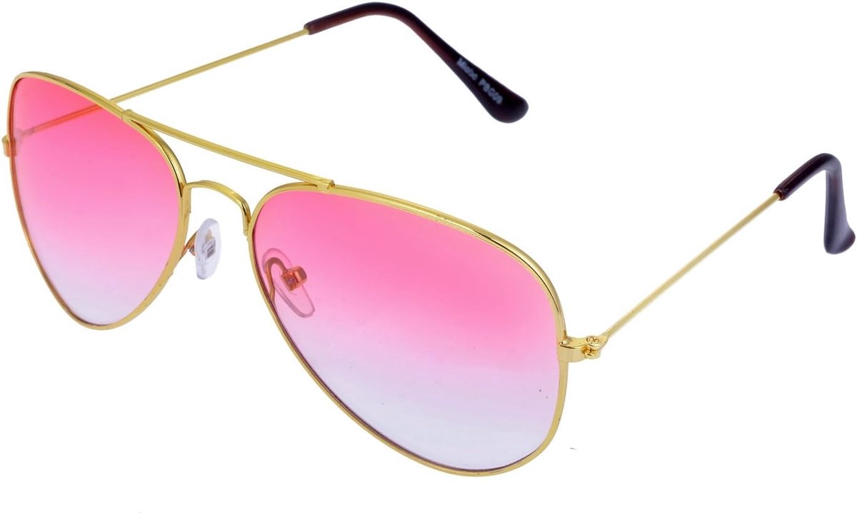 Zonnebril met springgevecht - Goud roze - Spiegels - Trendy en stijlvol - ShopVlot
